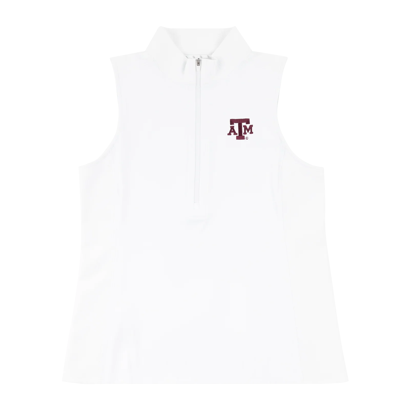 Texas A&M Tommy Bahama Abby Rib Sleeveless Half Zip Vest