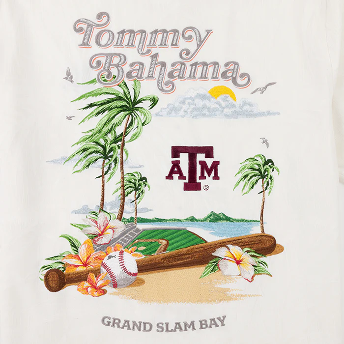 Texas A&M Tommy Bahama Grand Slam Bay Button Down - Image 3