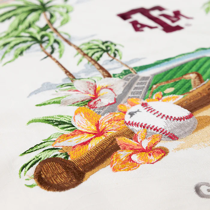 Texas A&M Tommy Bahama Grand Slam Bay Button Down - Image 5