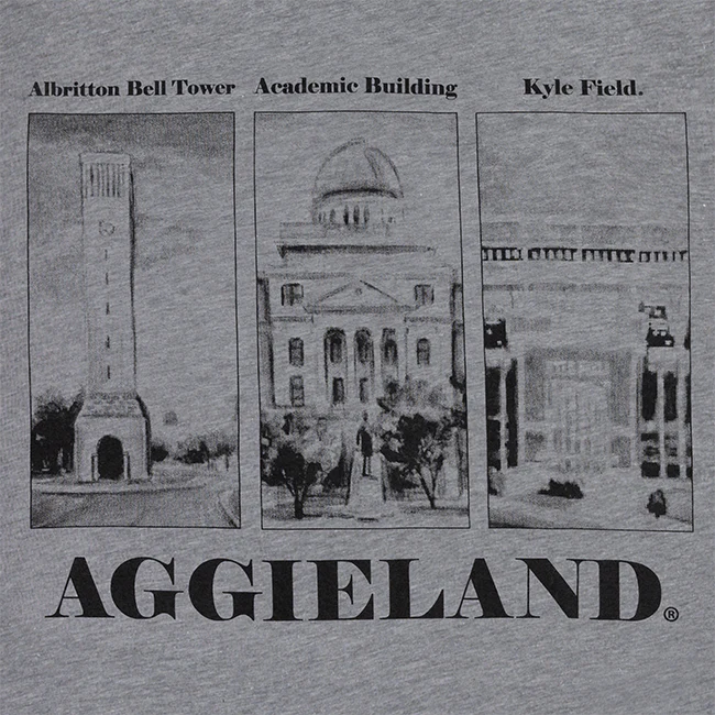 Grey Tonal Aggieland T-Shirt - Image 2