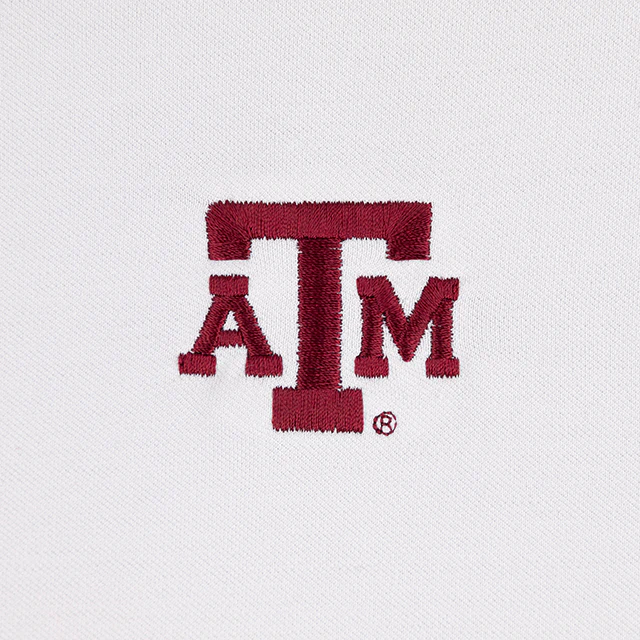 Texas A&M Travis Mathew Gray Performance Feather Weight Polo - Image 3