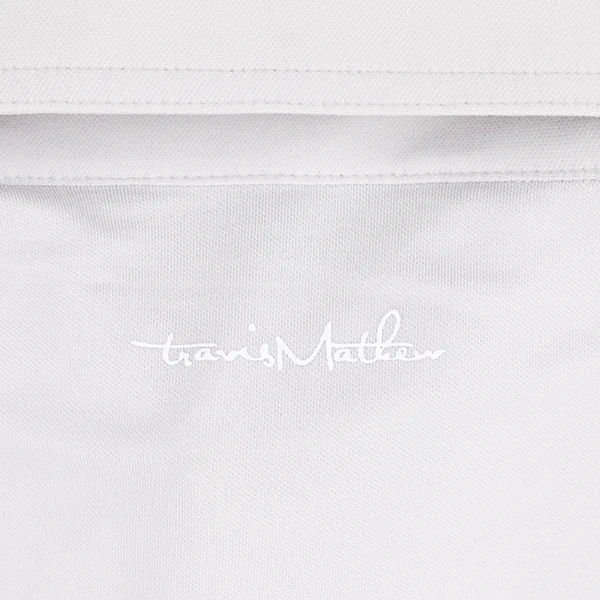 Texas A&M Travis Mathew Gray Performance Feather Weight Polo - Image 5