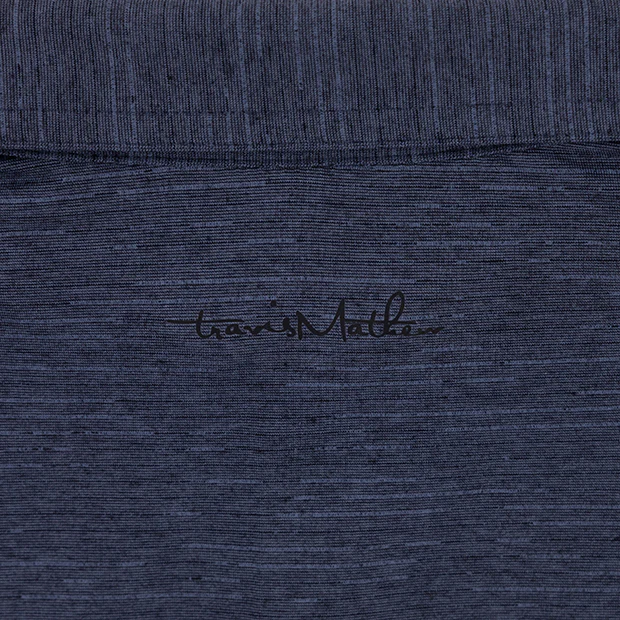 Texas A&M Travis Mathew Indigo The Heater Polo - Image 5