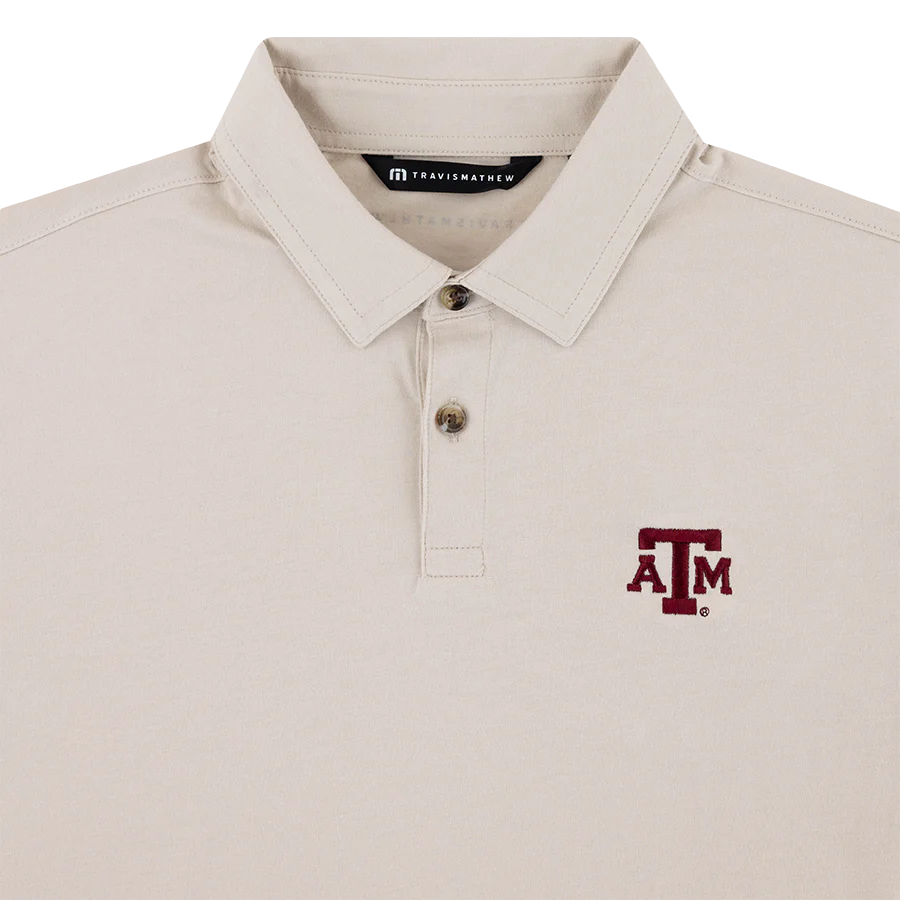 Texas A&M Travis Mathew Polo - Beige - Image 3