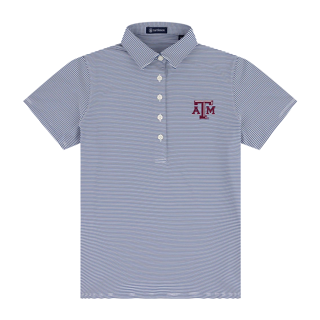 Texas A&M Turtleson Andrea Stripe Performance Polo