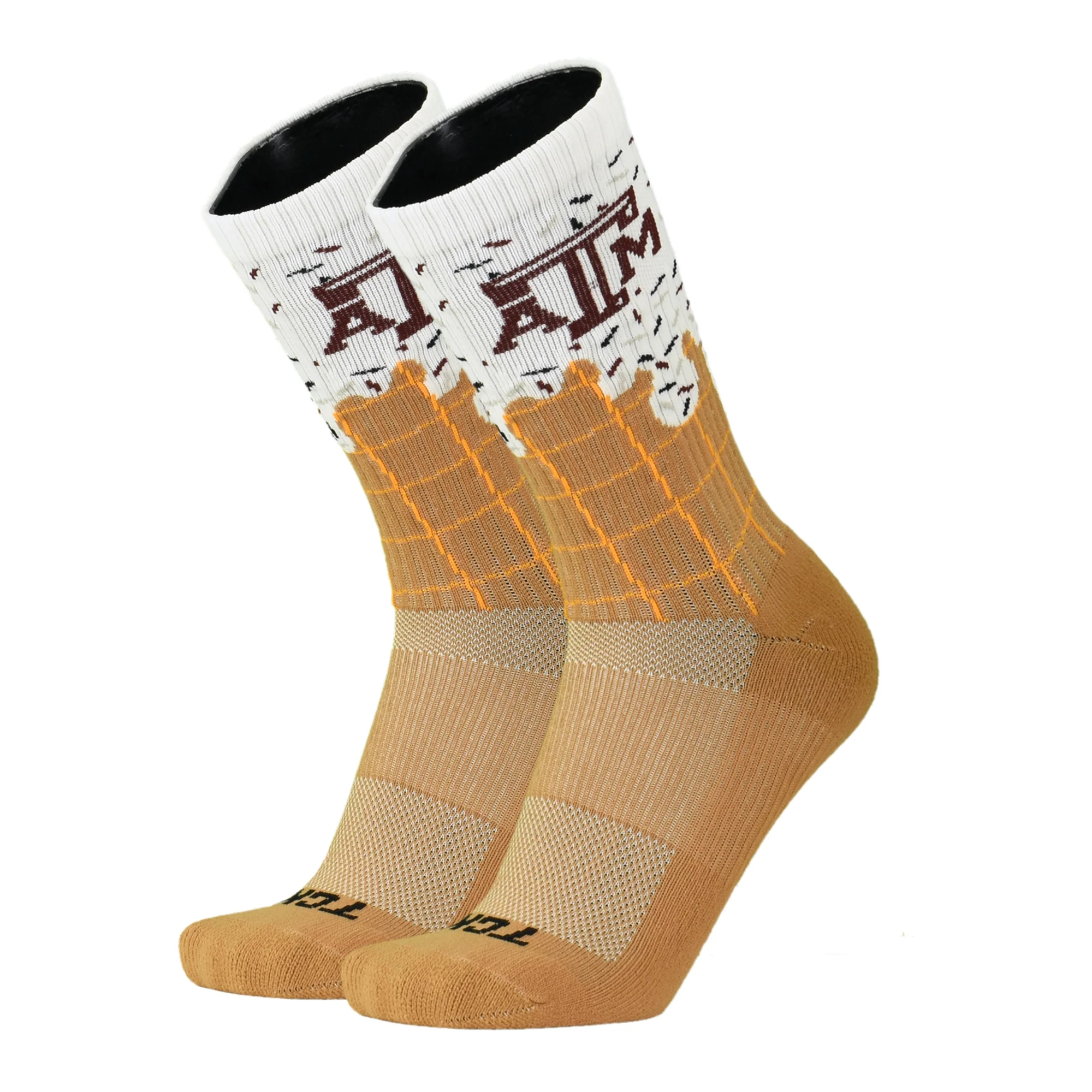 Texas A&M Twin City Knitting Ice Cream Socks - White - Image 2