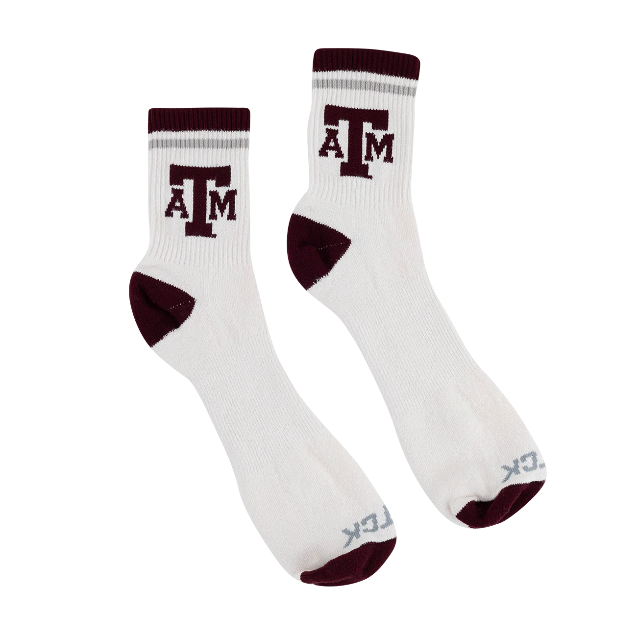 Texas A&M Twin City Knitting Vintage Quarter Socks - White