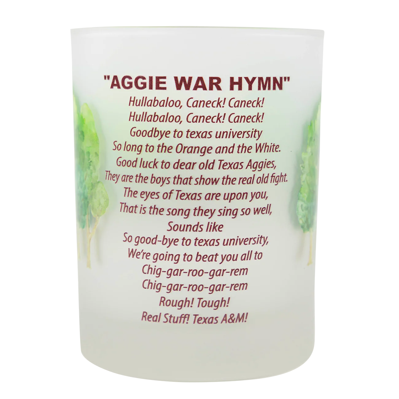 Texas A&M University Academic Building Frosted Rocks Glass Cup - Image 3