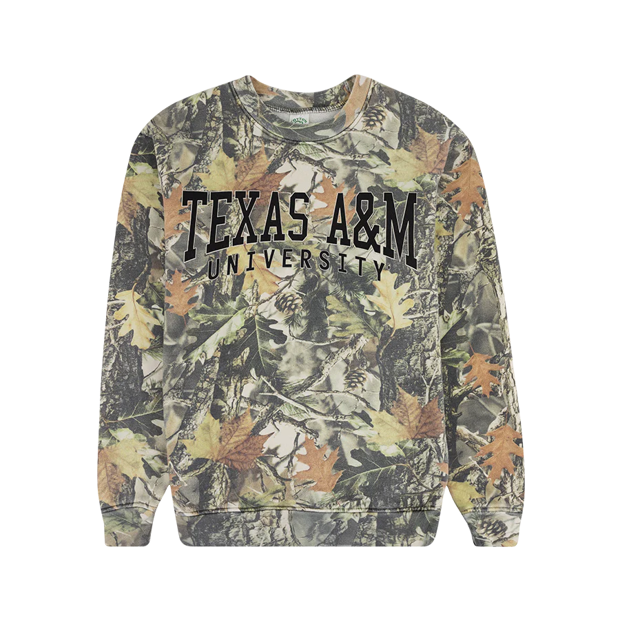 Texas A&M University Camo Crewneck