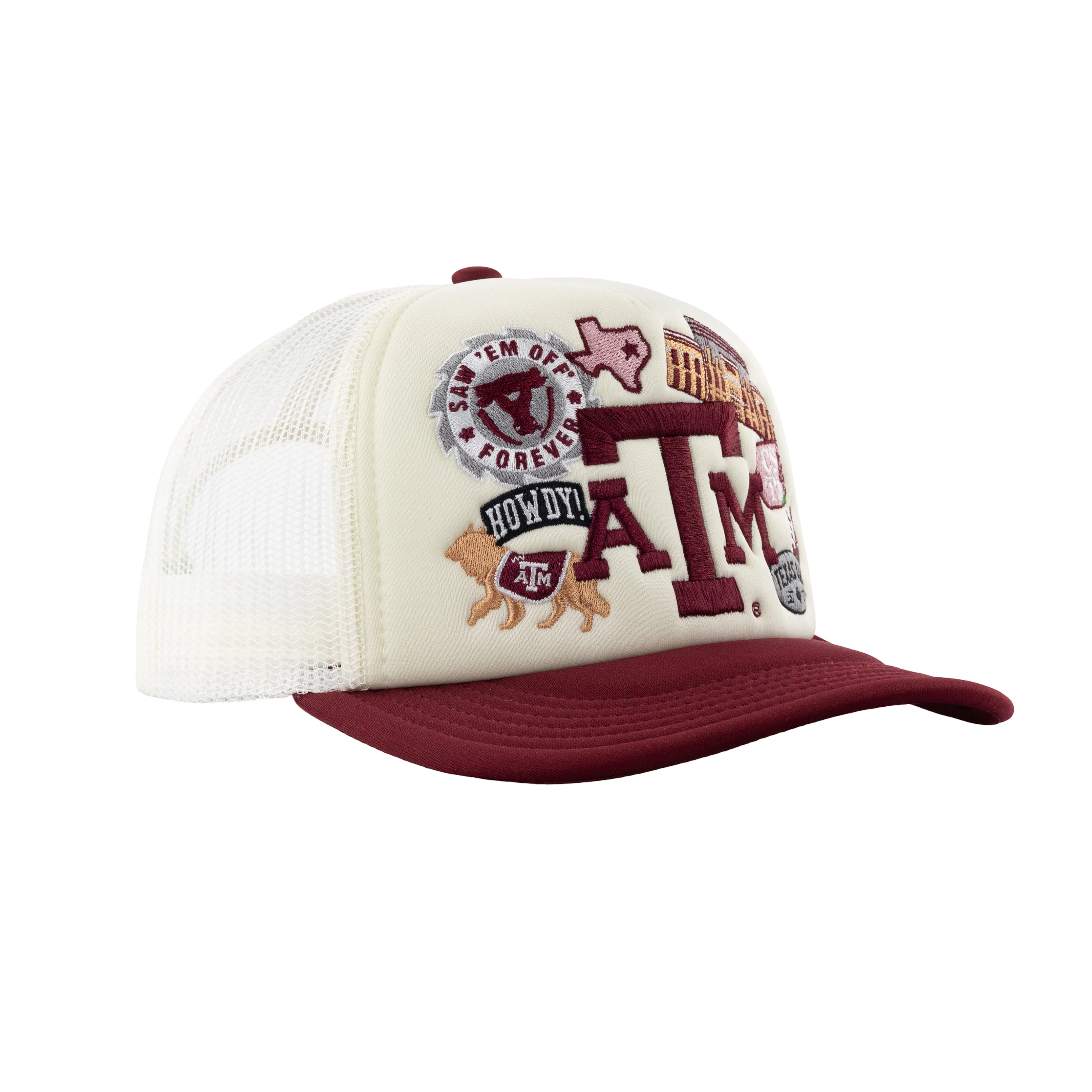 Texas A&M University Collegiate Outfitters All Over Patch Hat - Image 30