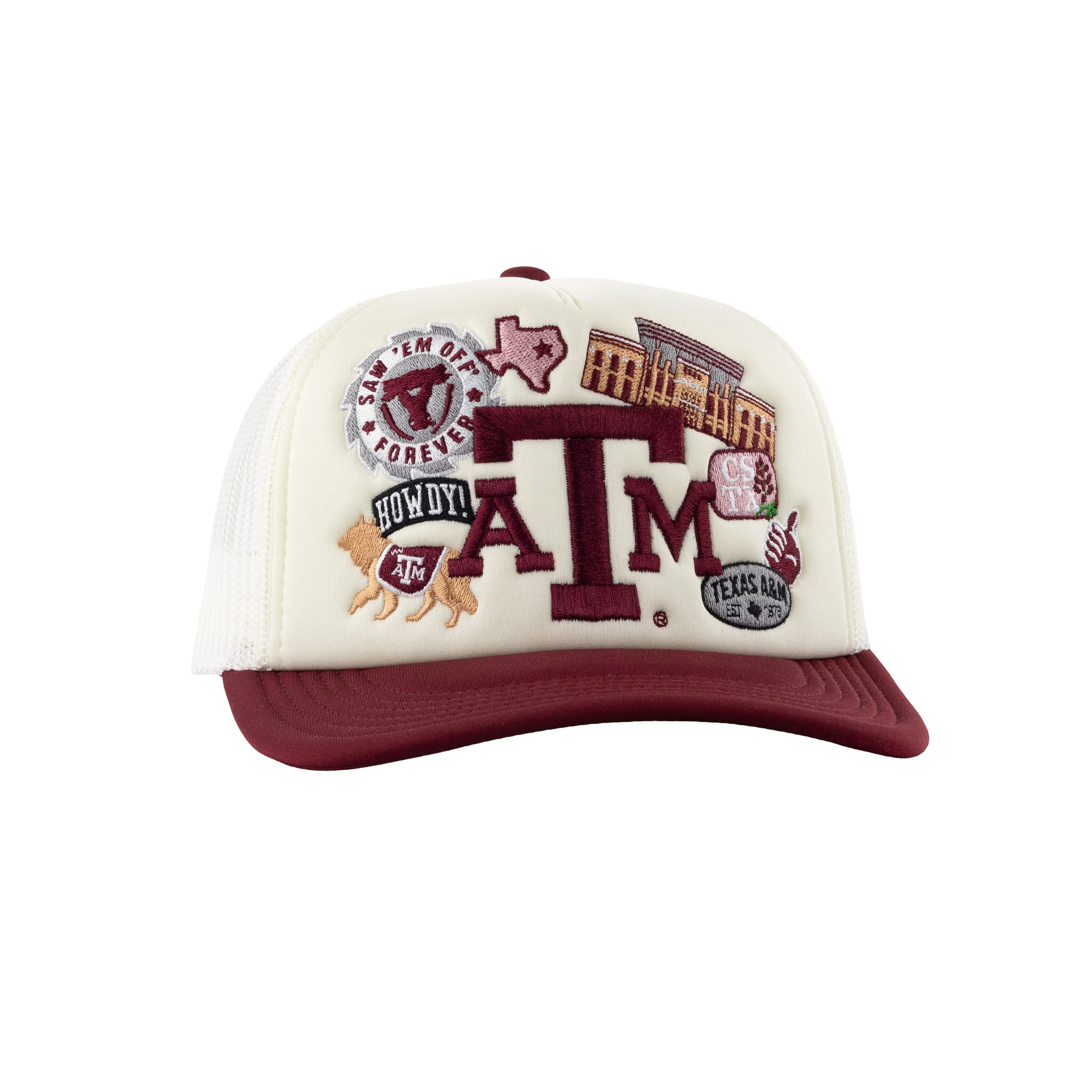 Texas A&M University Collegiate Outfitters All Over Patch Hat - Image 33