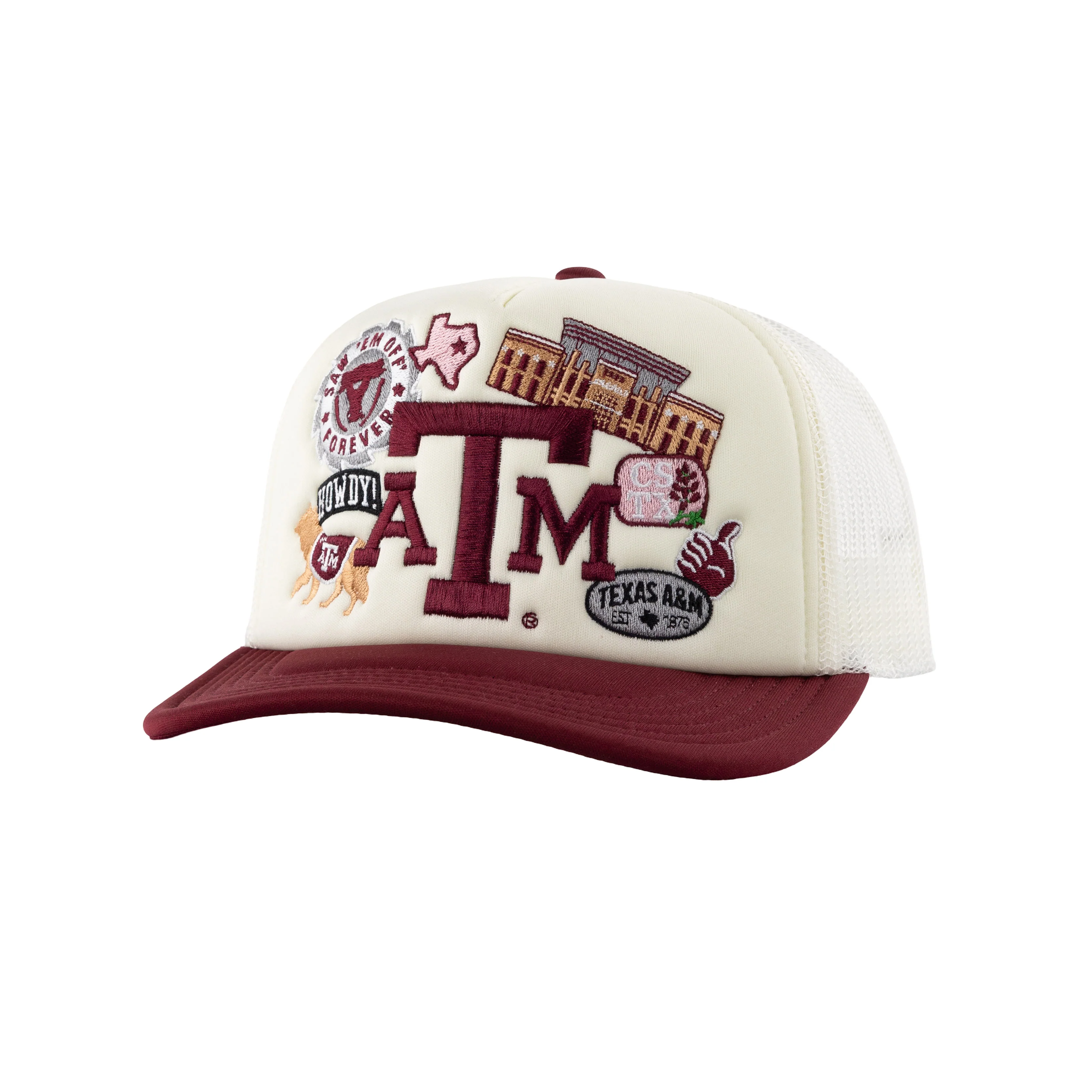 Texas A&M University Collegiate Outfitters All Over Patch Hat - Image 36