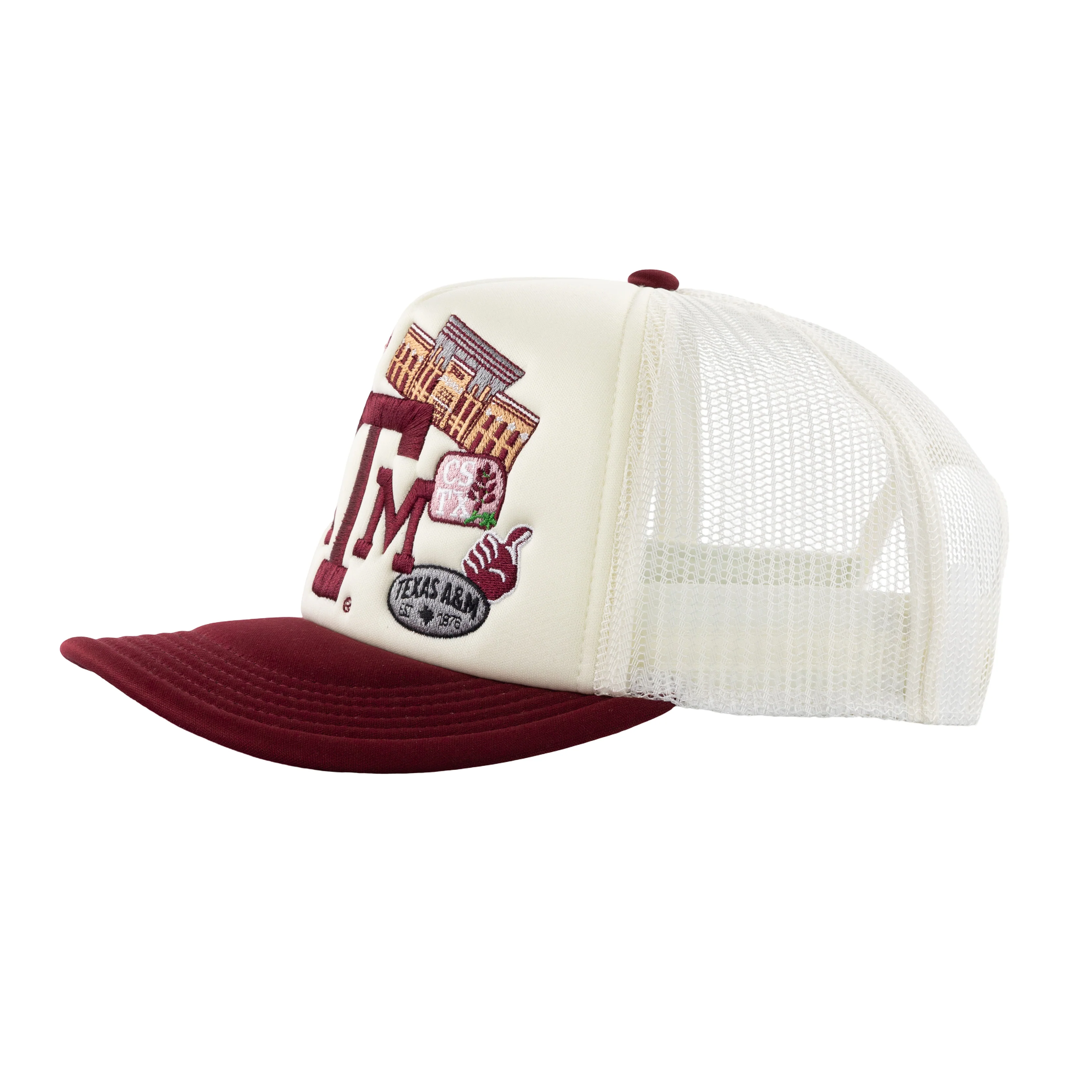 Texas A&M University Collegiate Outfitters All Over Patch Hat - Image 5