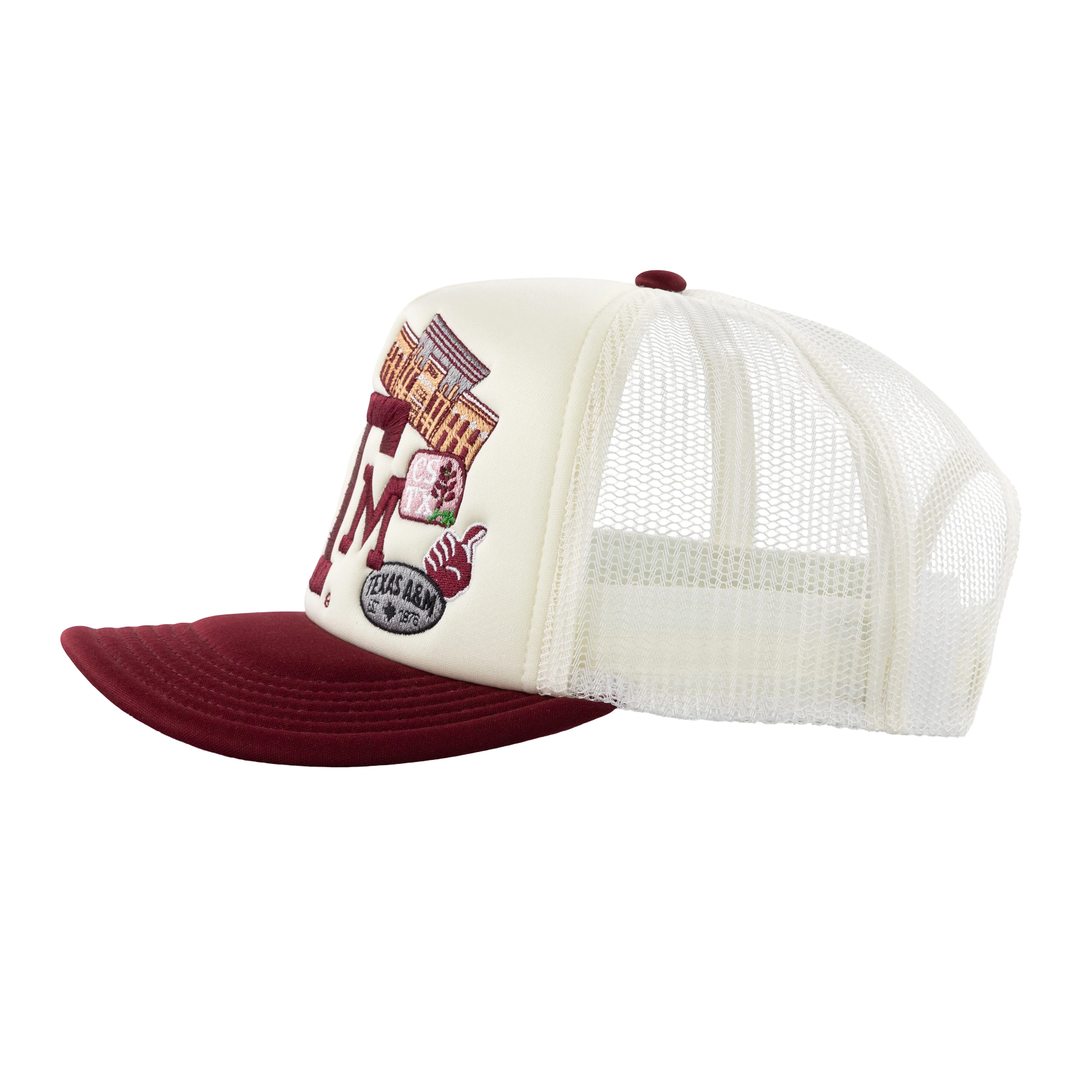 Texas A&M University Collegiate Outfitters All Over Patch Hat - Image 6