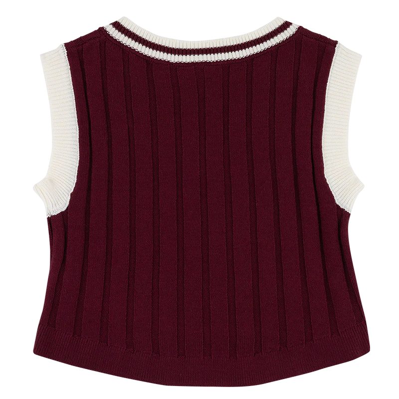 Texas A&M Hype & Vice Dark Maroon Chloe Knit Vest Top - Image 3