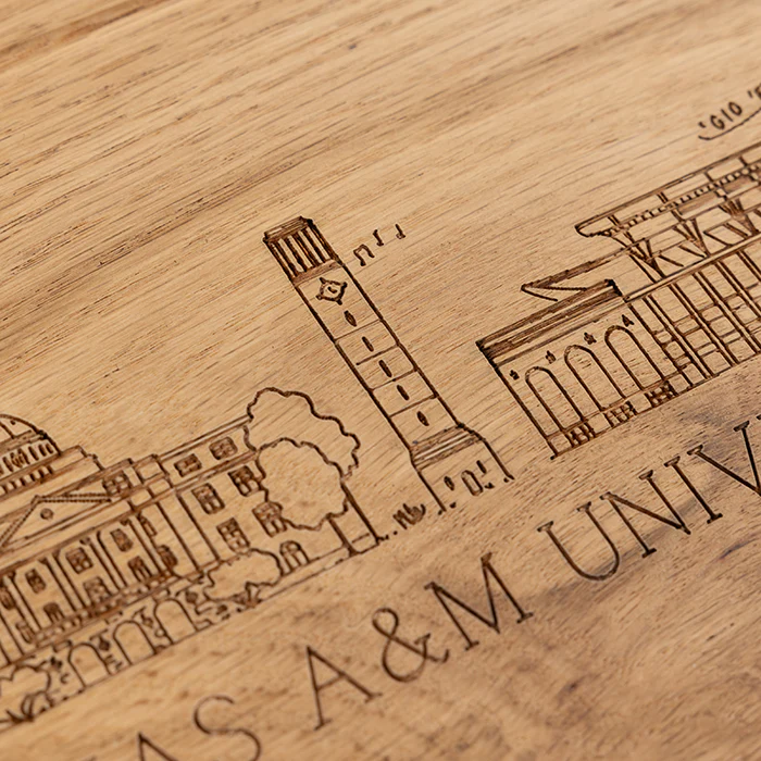 Texas A&M University Skyline Charcuterie Board - Image 2