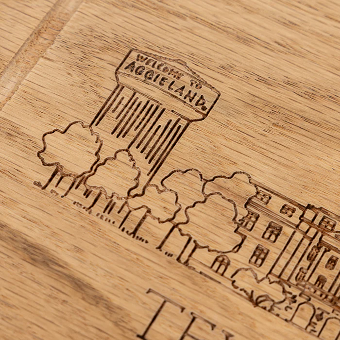 Texas A&M University Skyline Charcuterie Board - Image 3