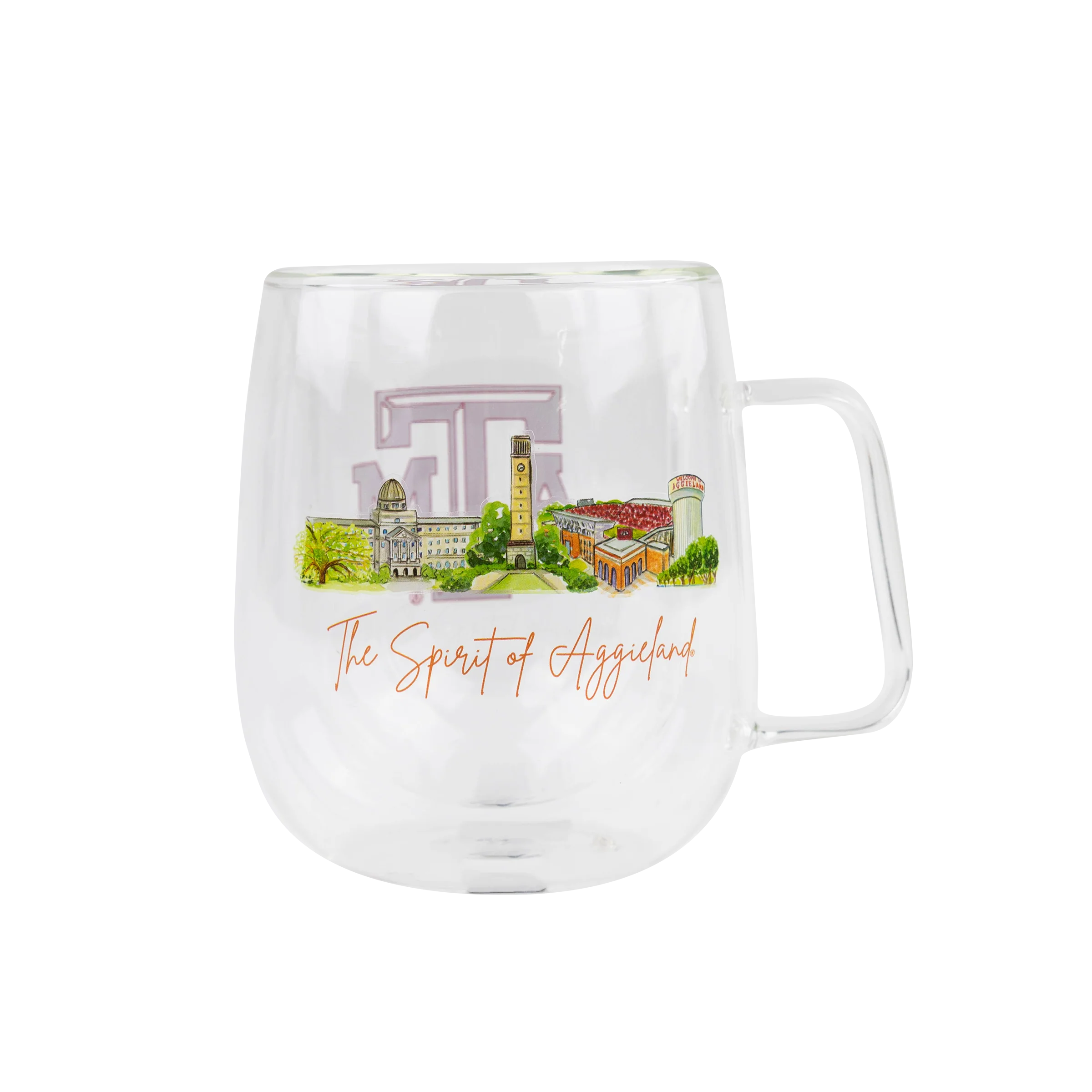 Texas A&M Valiant Landmark Glass Mug - Image 2