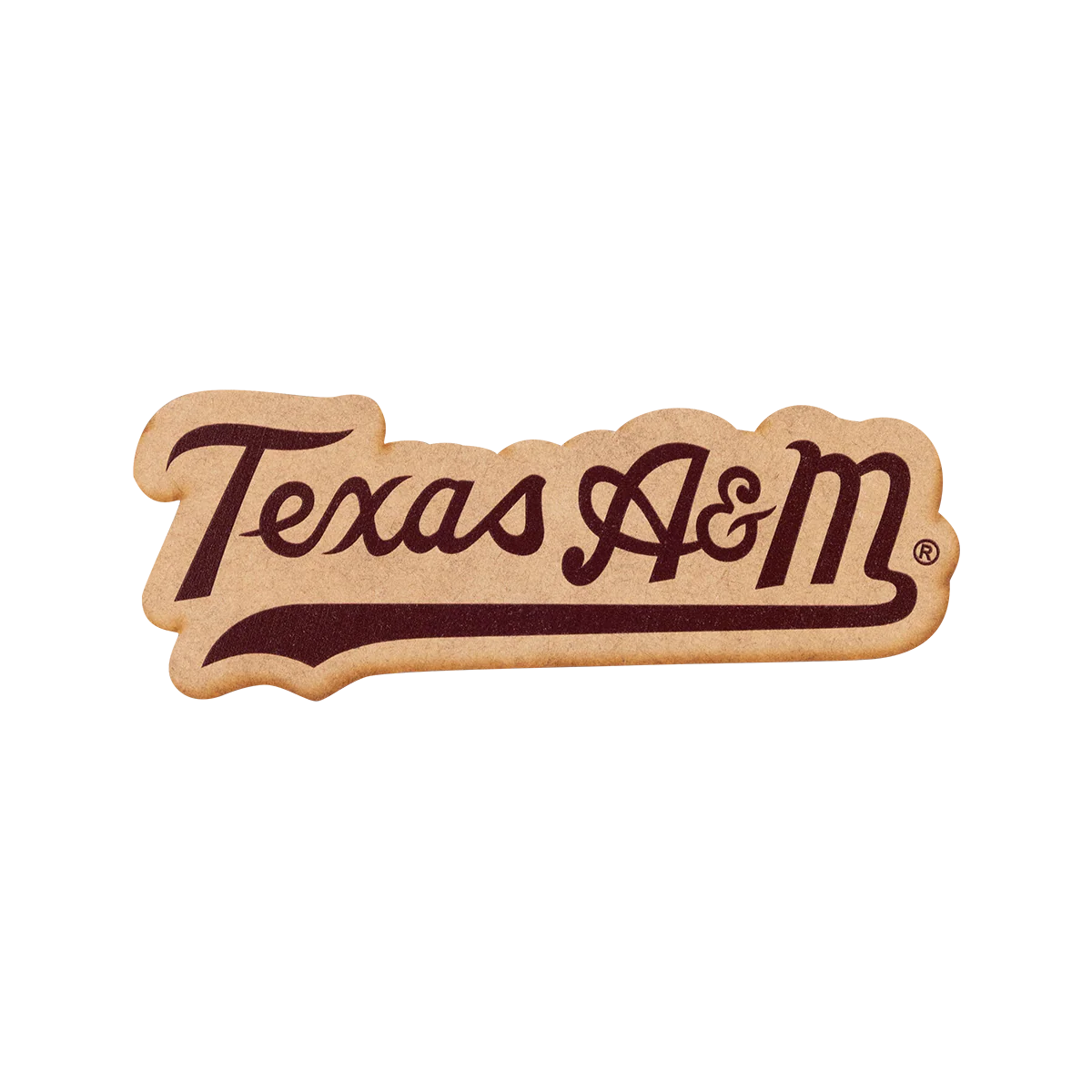 Texas A&M Valiant Script Wood Magnet