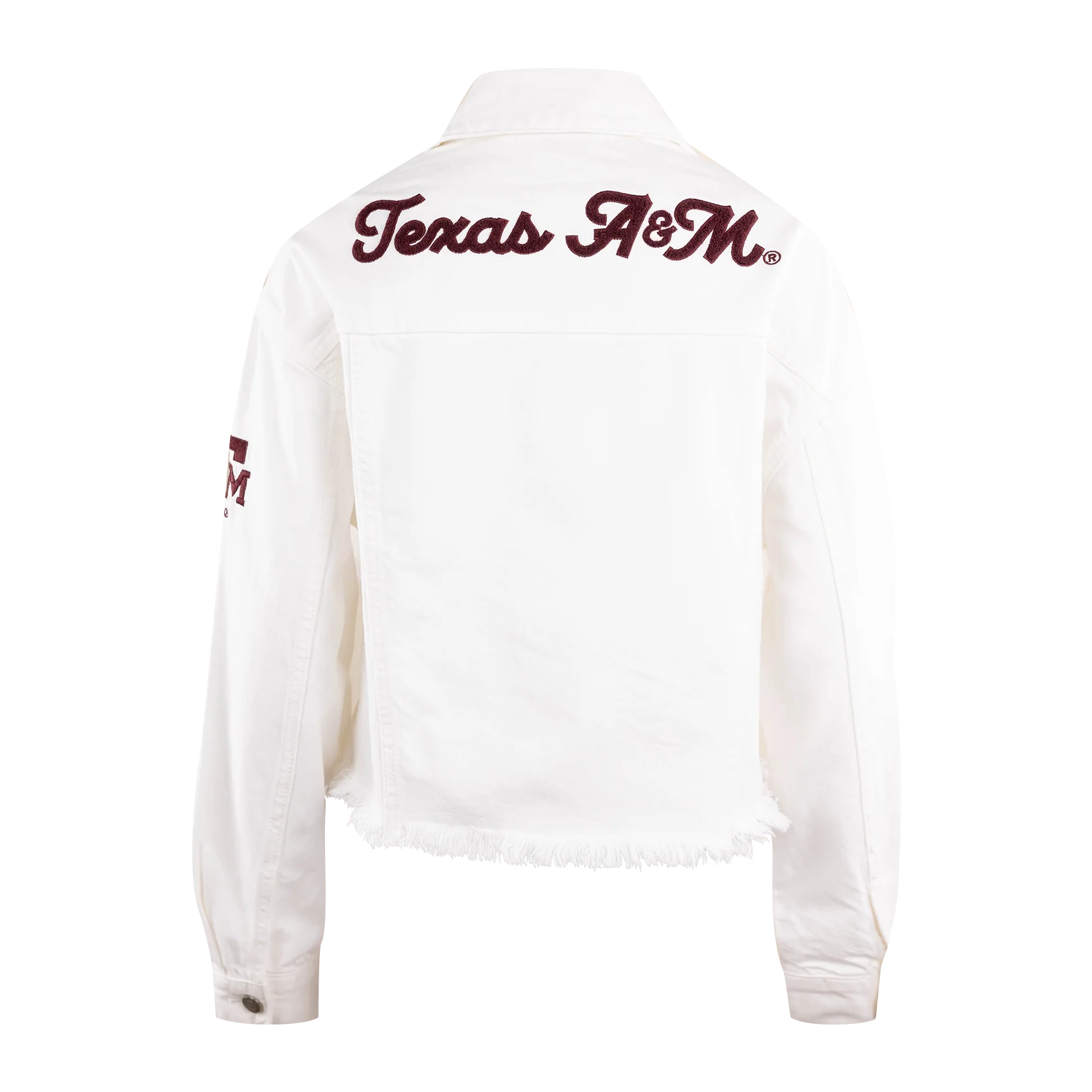 Texas A&M Hype & Vice White Chenille Jean Jacket - Image 4