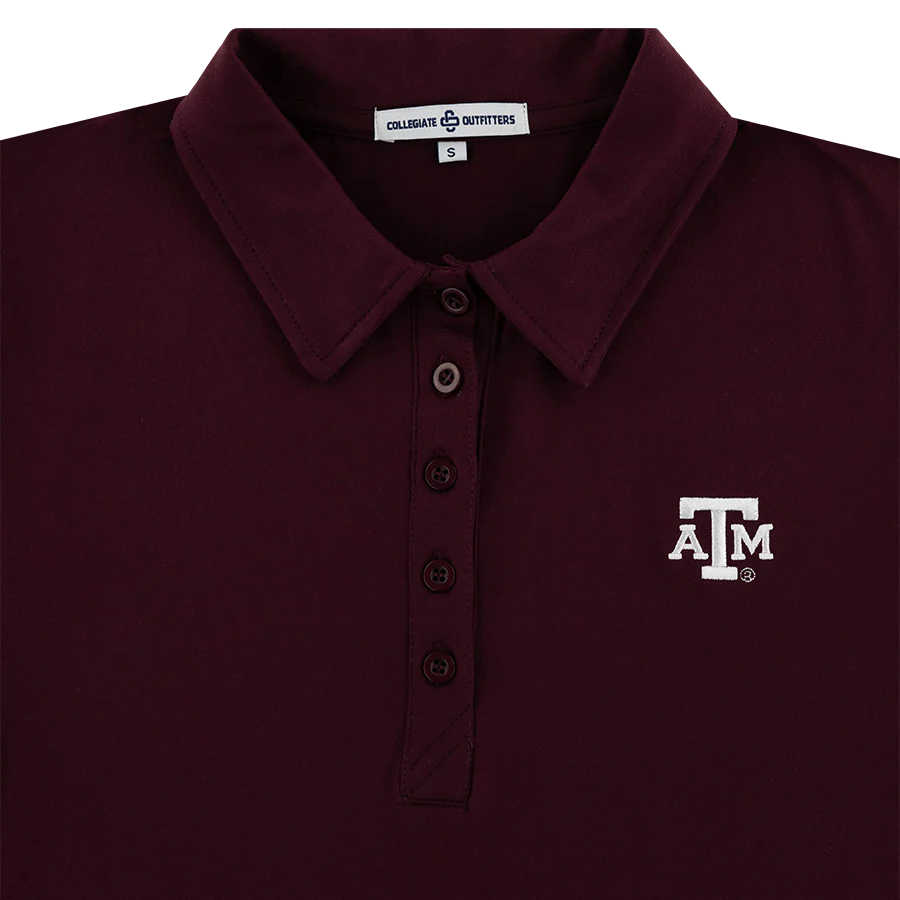 Texas A&M Womens Solid Polo - Image 2