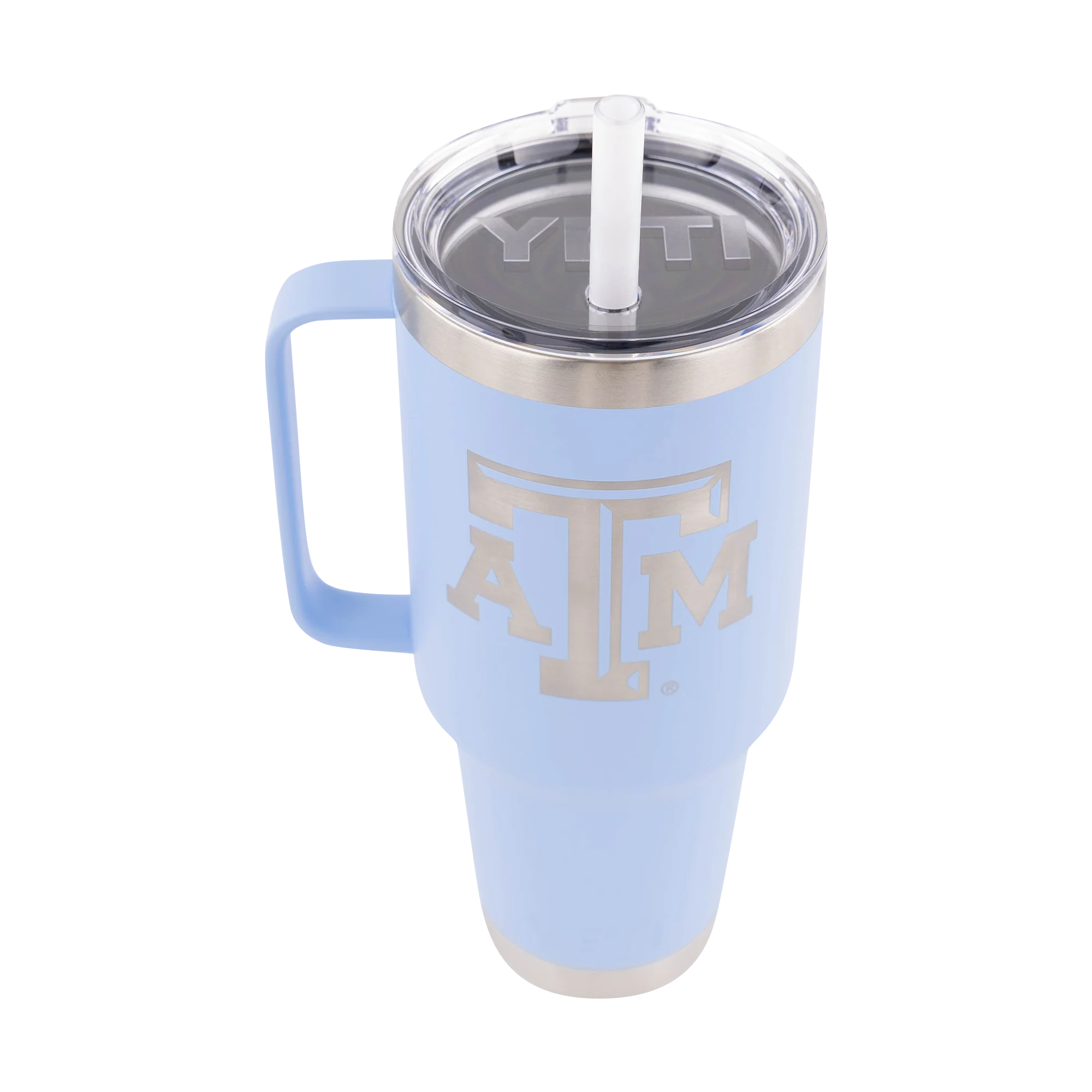 Texas A&M Yeti 42oz Straw Mug - Sky Blue - Image 4