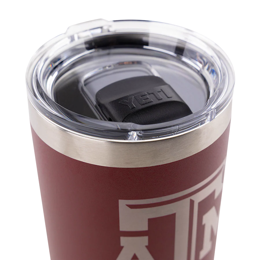 Texas A&M YETI Rambler 20 oz - Maroon - Image 4