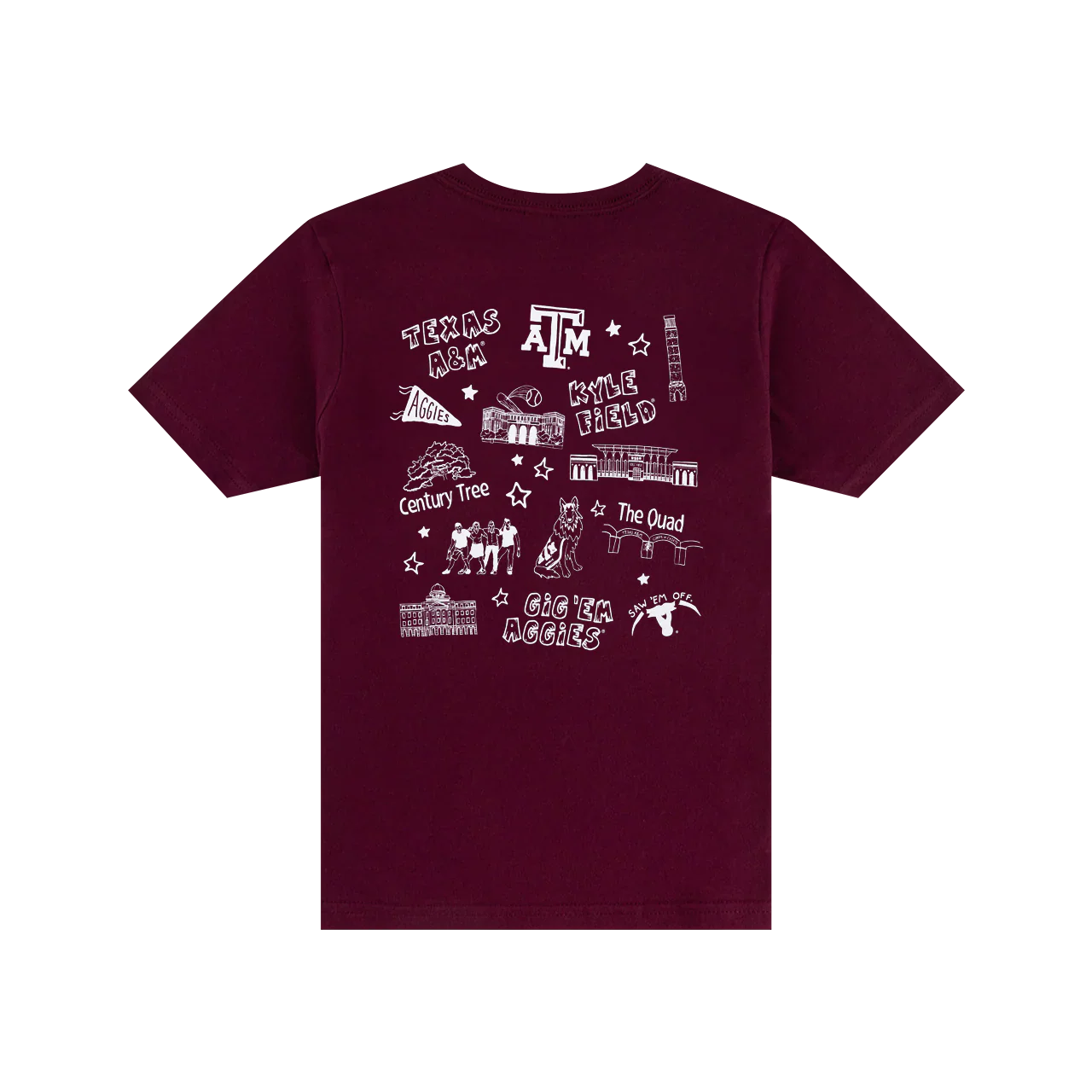 Texas A&M Youth Aggieland Landmarks T-Shirt
