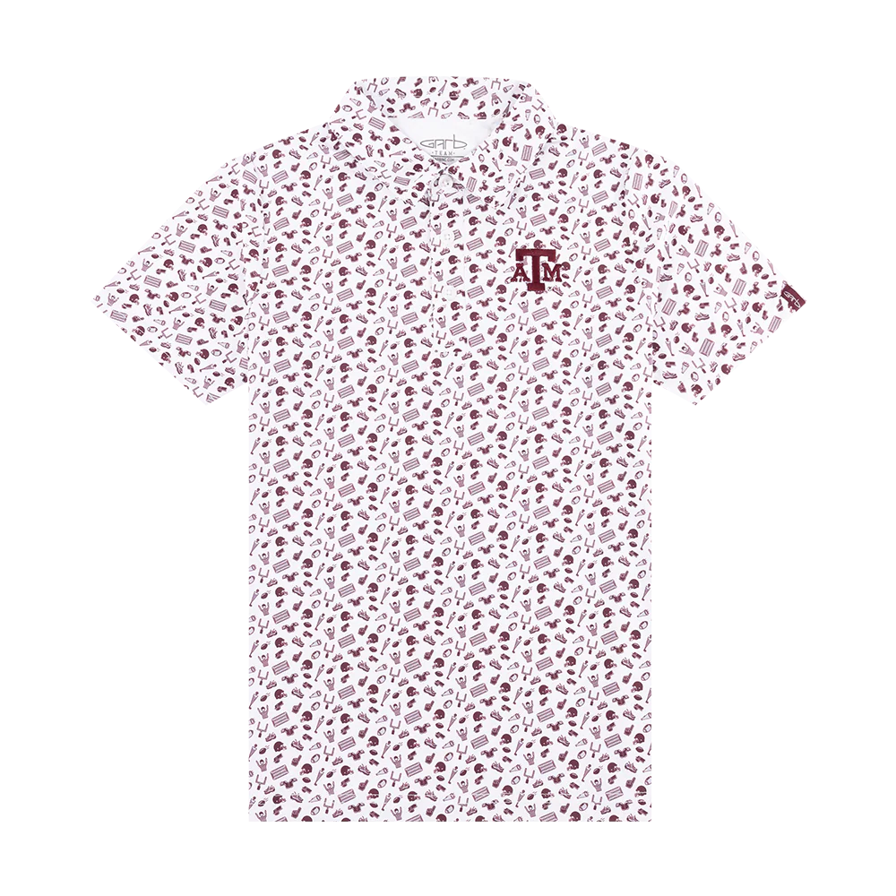 Texas A&M Youth All Over FB Polo