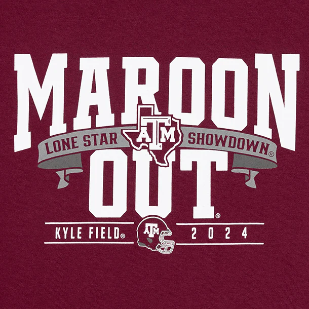 Texas A&M Youth Maroon Out 2024 T-Shirt - Maroon - Image 3