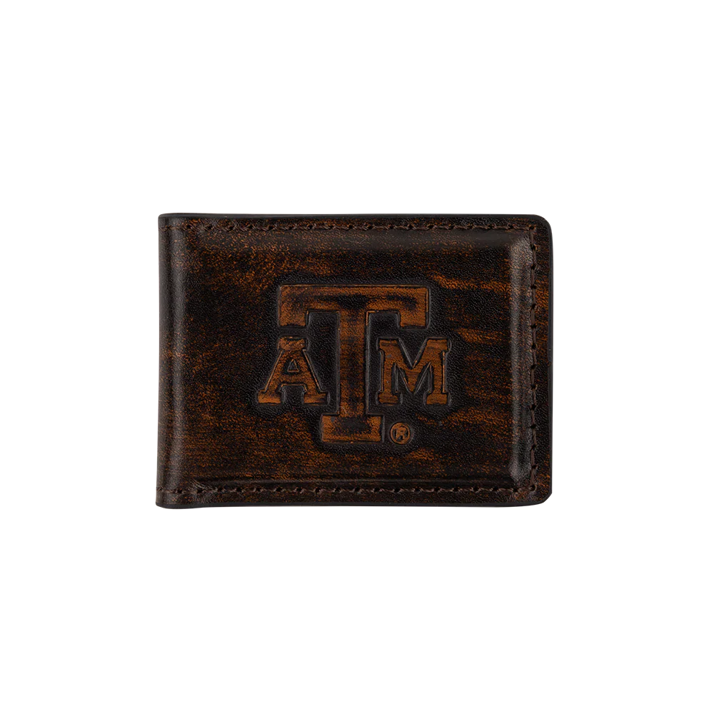 Texas A&M Zepplin Burnished Antique Magnetic Money Clip