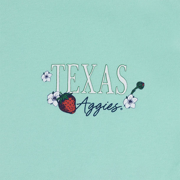 Texas Aggies Fresh Grown Strawberries Hanes T-Shirt - Green - Image 4