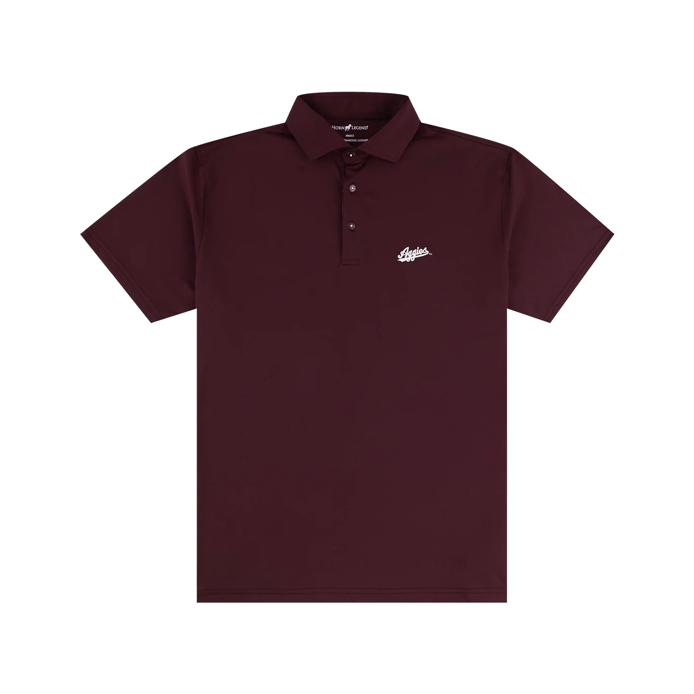 Texas Aggies Horn Legend Script Solid Polo