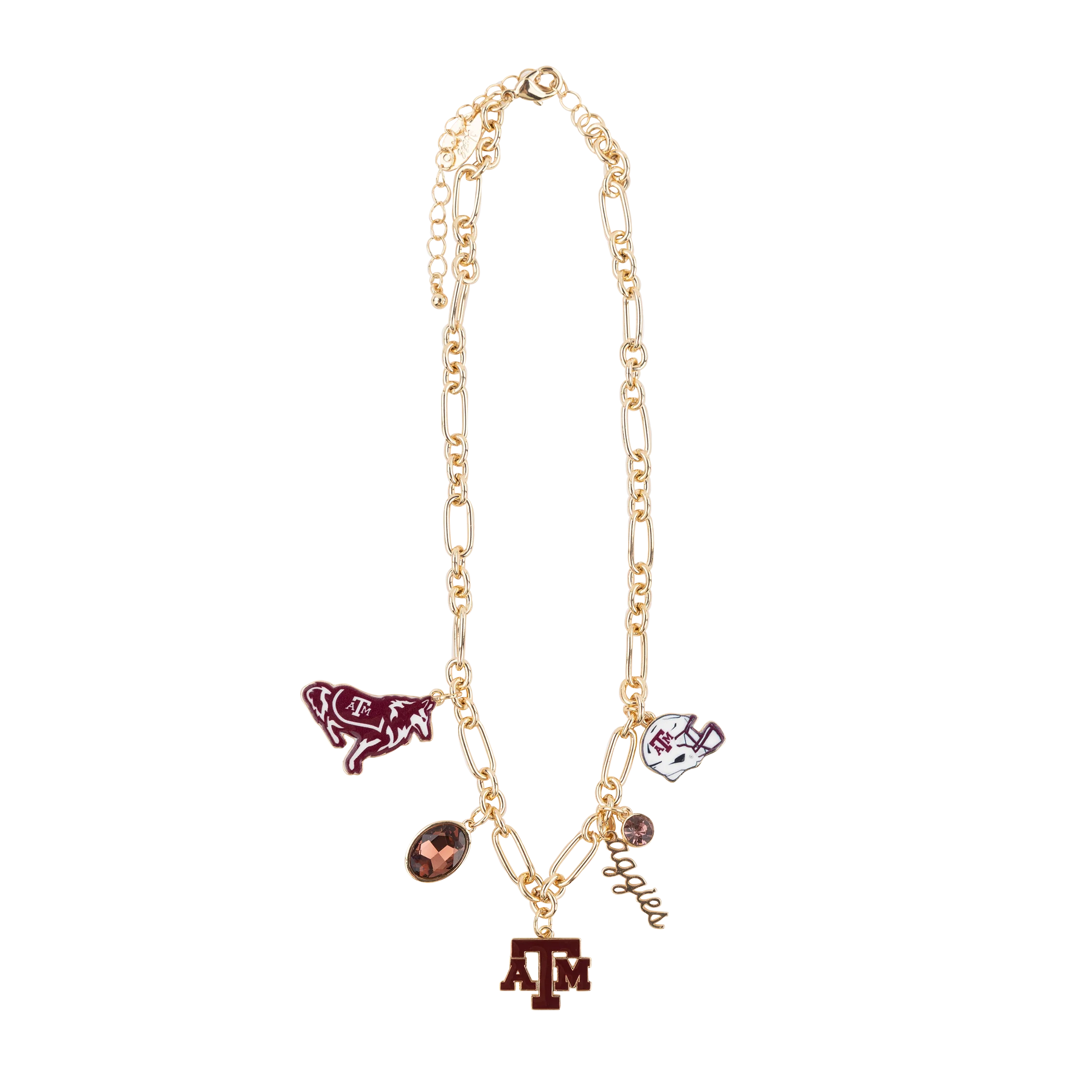 Texas A&M CANVAS Women's Gameday Charm Necklace - Gold