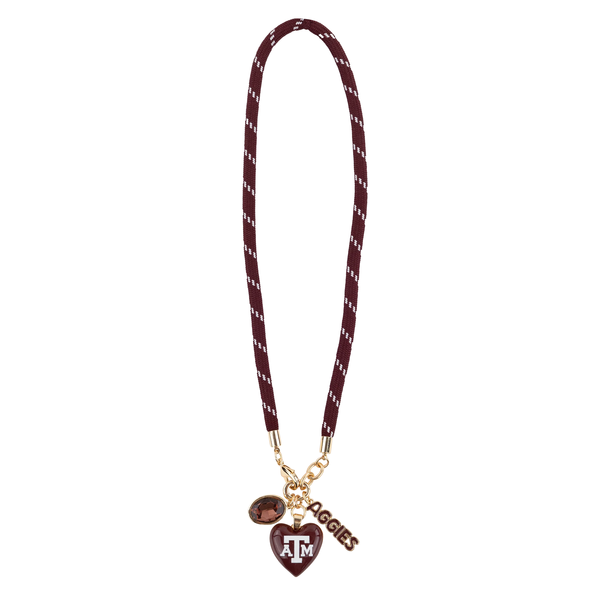 Texas A&M CANVAS Women's Aggies Heart Paracord Necklace