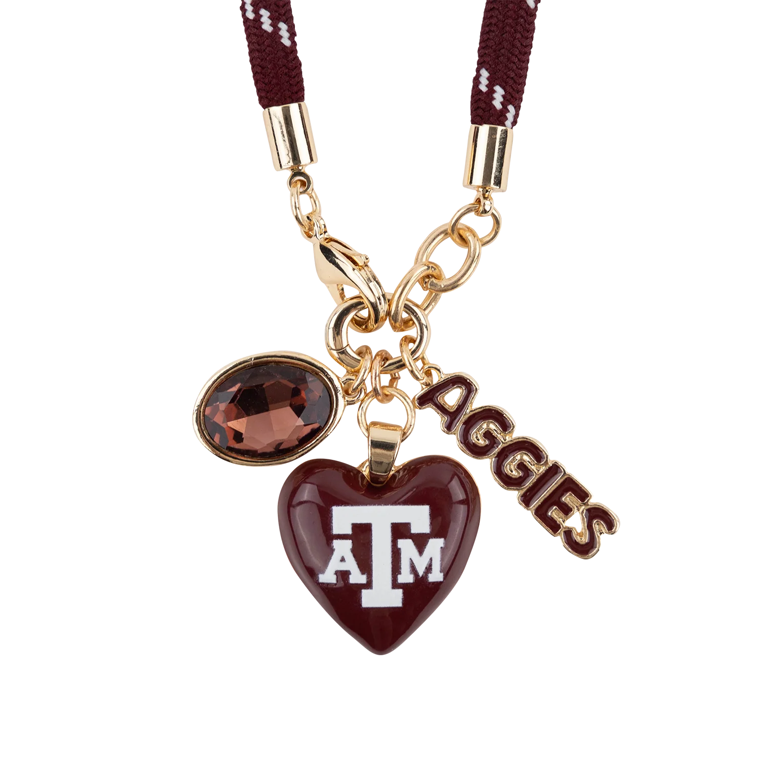 Texas A&M CANVAS Women's Aggies Heart Paracord Necklace - Image 2