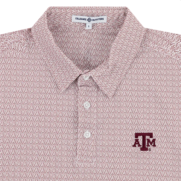 Texas A&M Collegiate Outfitters Men's Fan Motif Polo - Maroon - Image 3