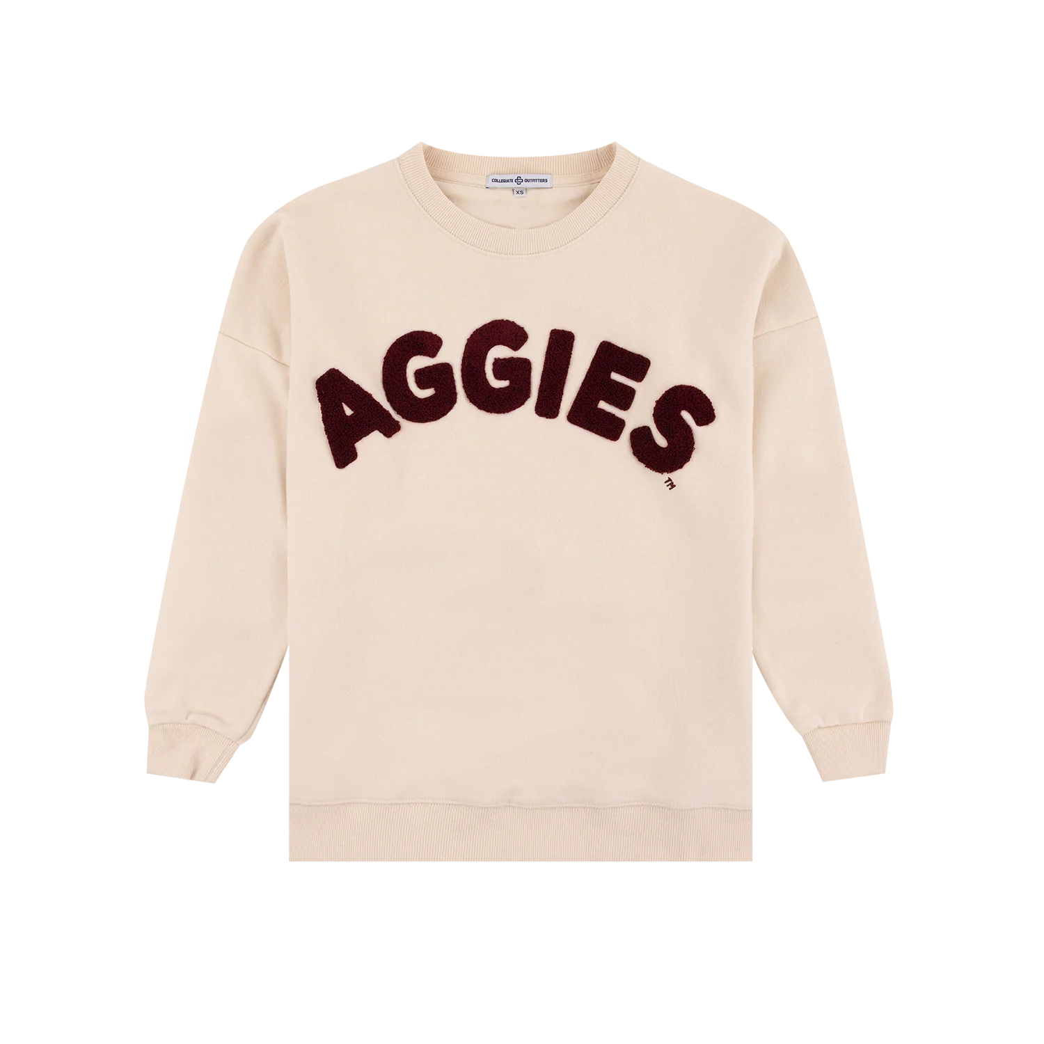 Aggies Collegiate Outfitters Women's Chenille Sweatshirt - Beige