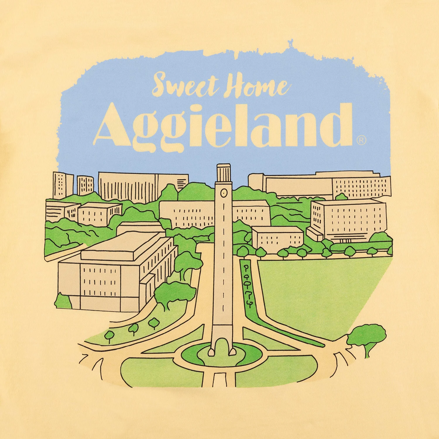 Texas A&M Comfort Colors Sweet Home Aggieland T-Shirt - Yellow - Image 3
