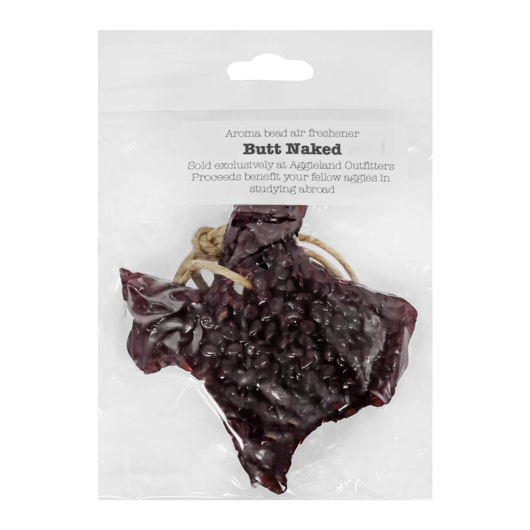 Maroon Texas Butt Naked Bead Freshener - Image 2