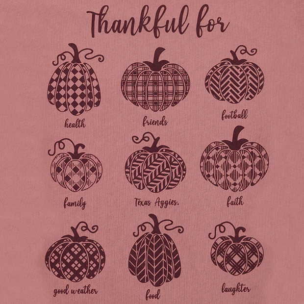Thankful For the Texas Aggies Pumpkin T-Shirt - Image 2