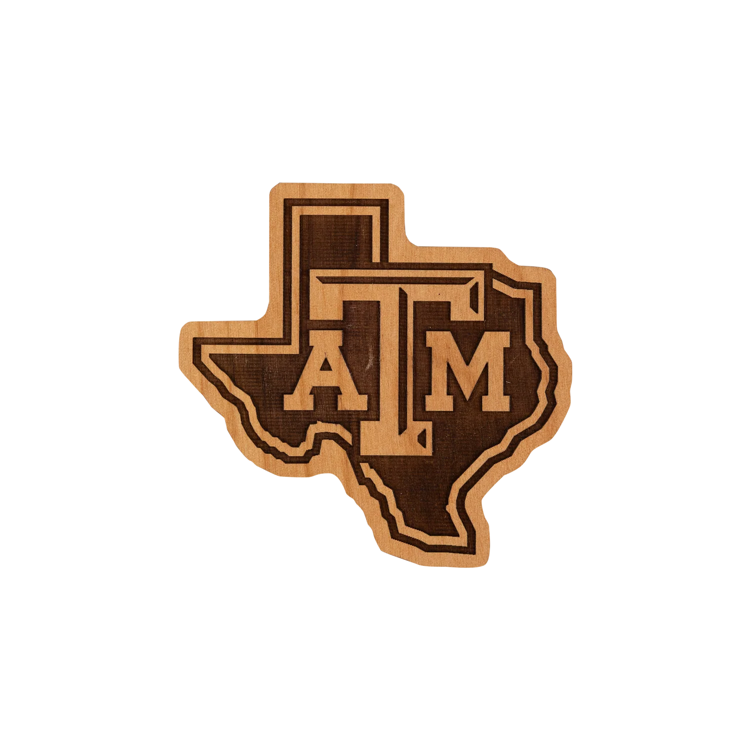 Timeless Etchings Lonestar Texas A&M Wooden Magnet