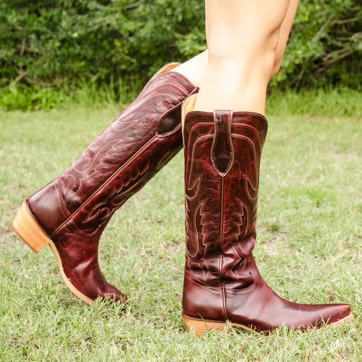 Tony Lama Women's Boot - Maroon - Image 2