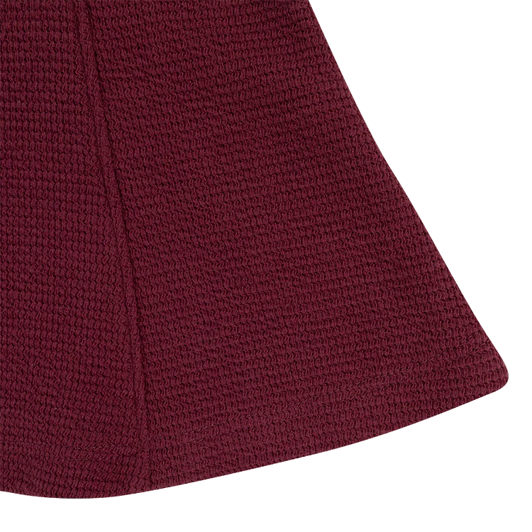 Tres Bien Peplum Women's Top - Maroon - Image 4