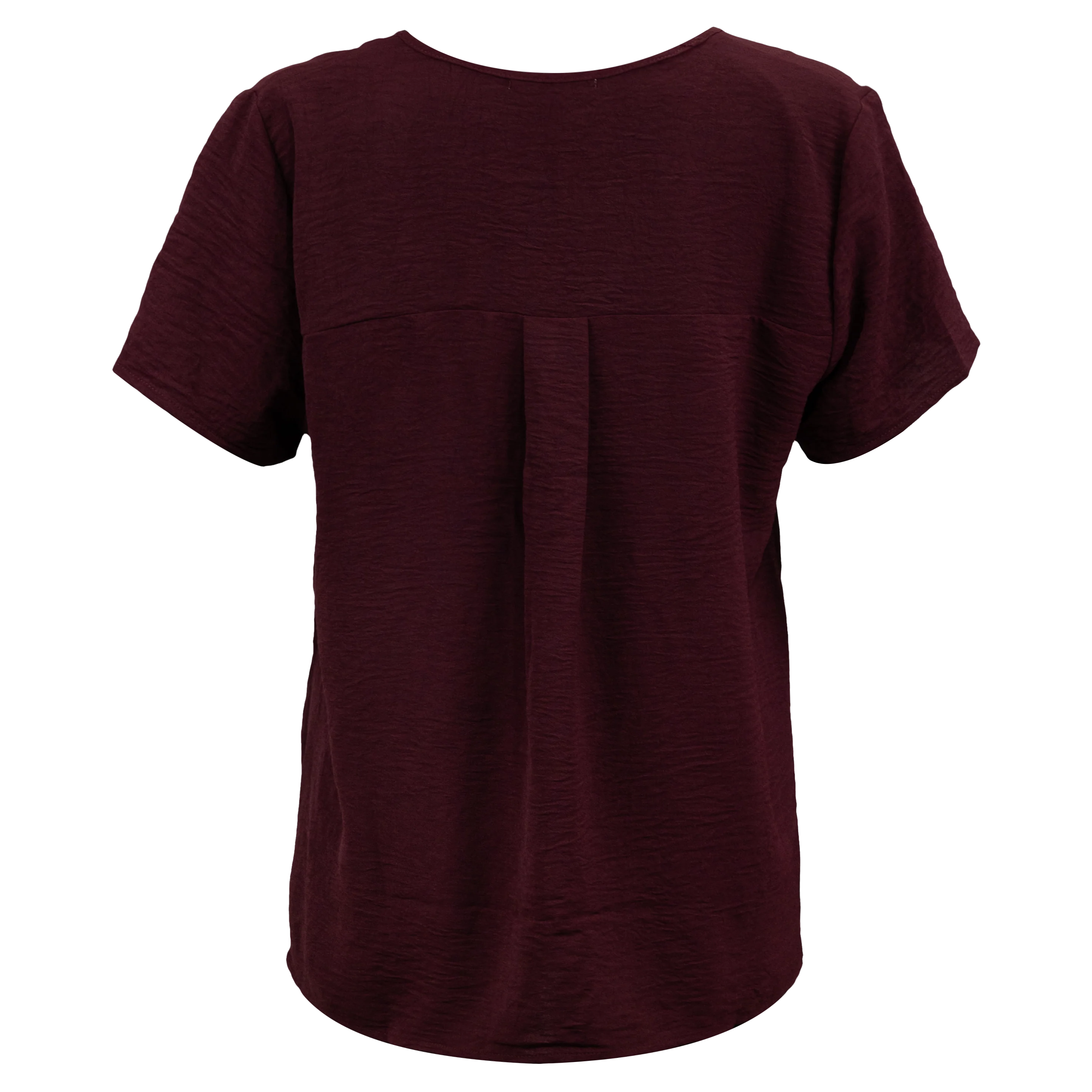 Maroon V-Neck Blouse - Image 3