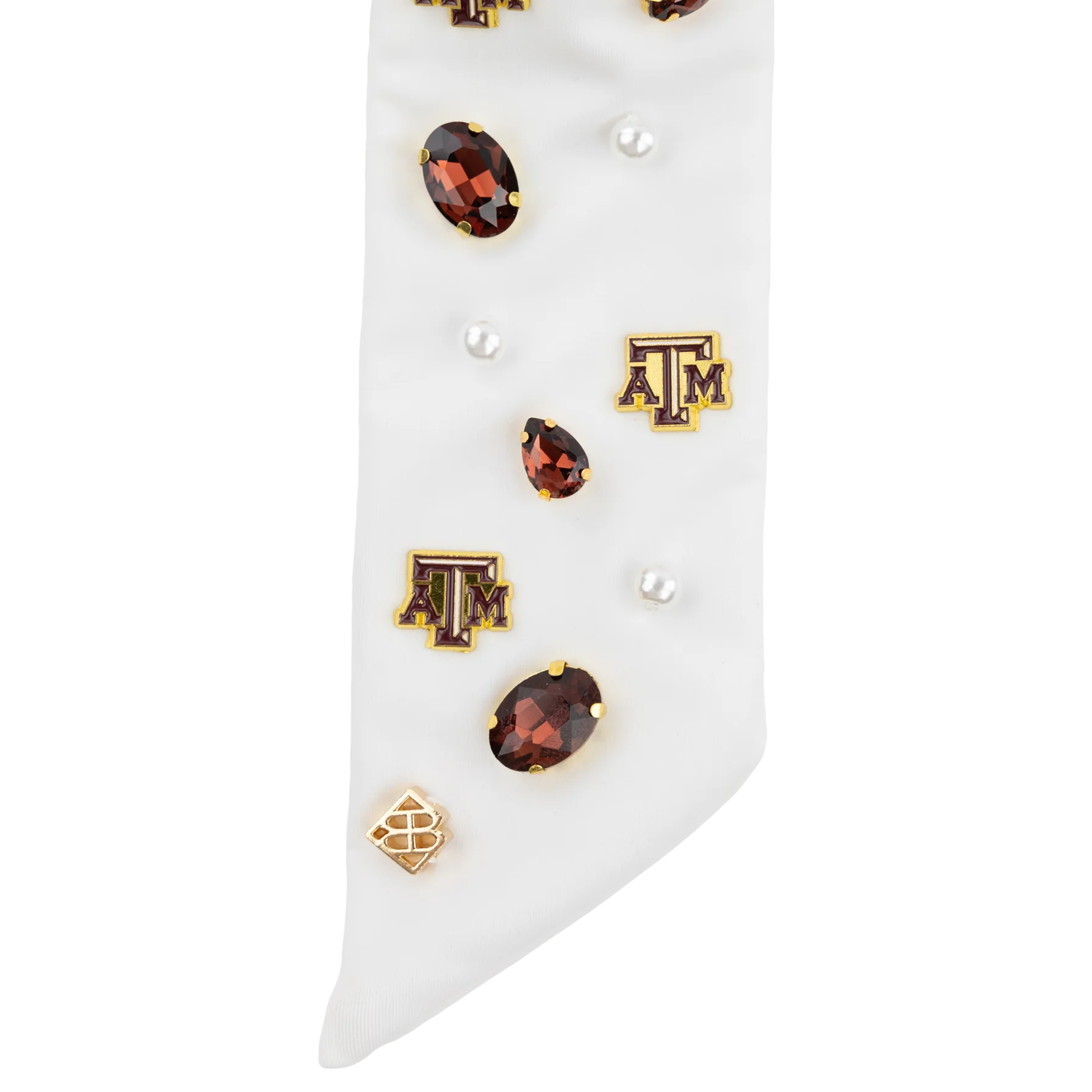 Texas A&M White Bow Barrette - Image 3