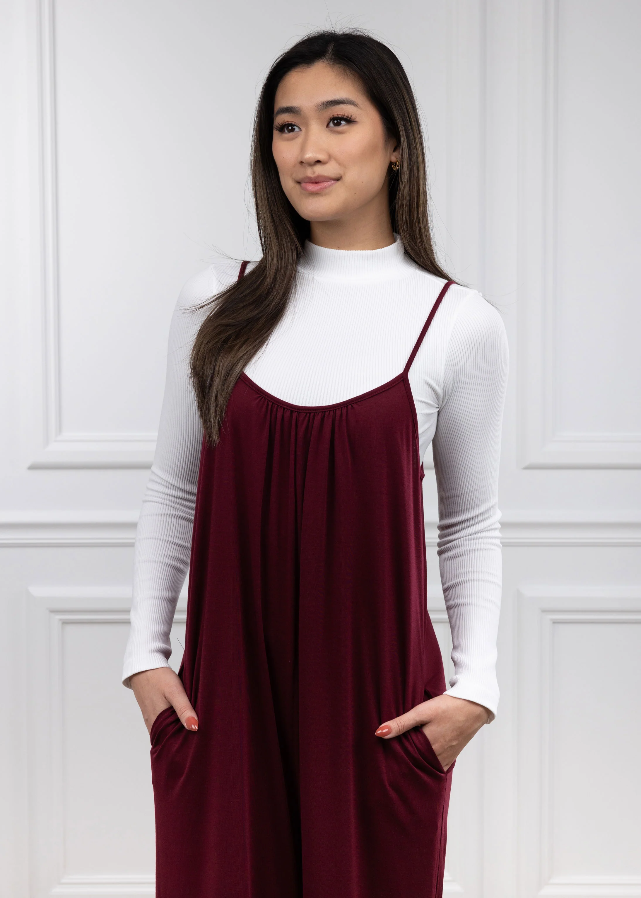 White High Neck Long Sleeve Crop - Image 2