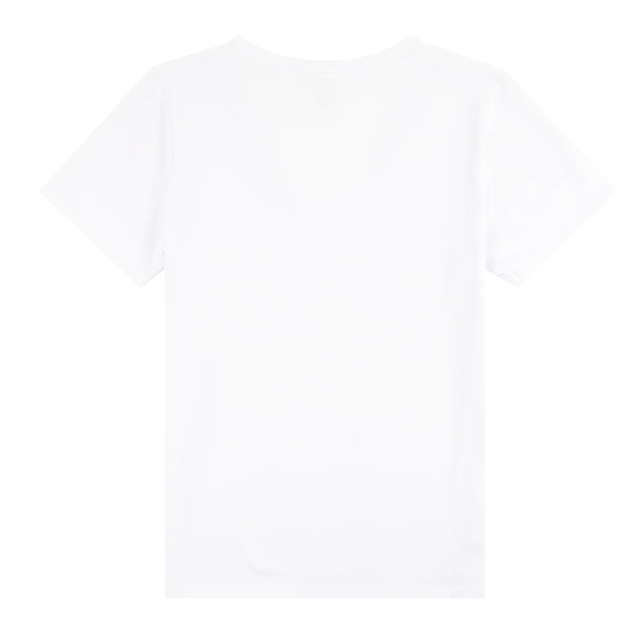 White V-Neck Cotton T-Shirt - Image 3