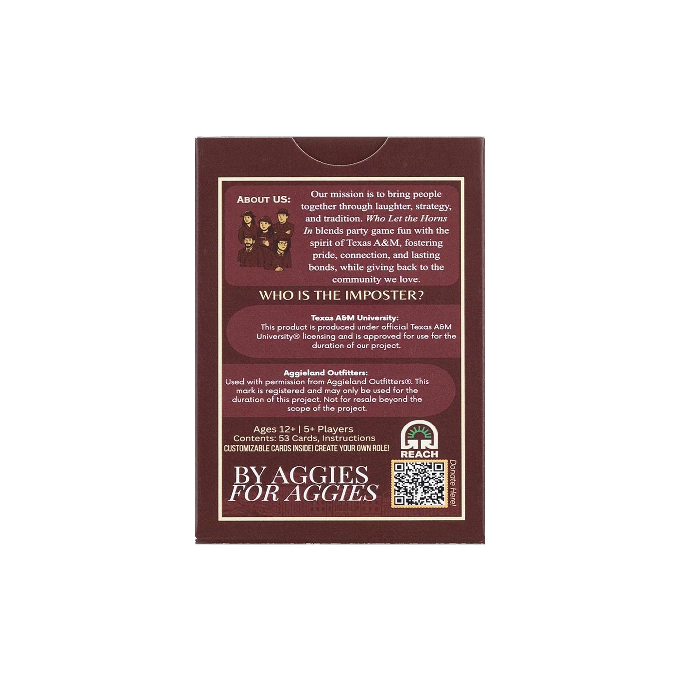 Who Let the Horns In Aggie Card Game - Image 2