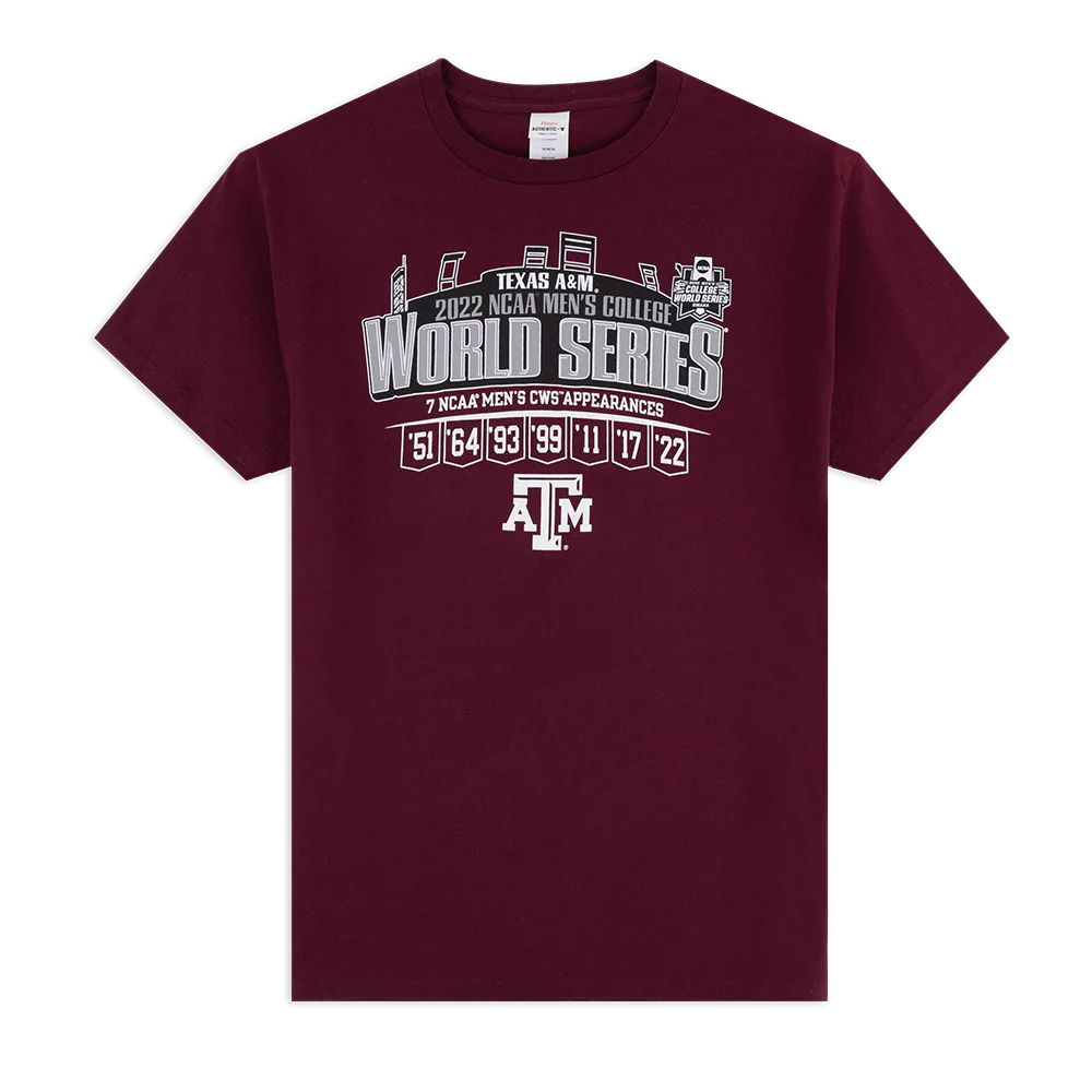 Texas A&M 2022 World Series Appearances T-Shirt
